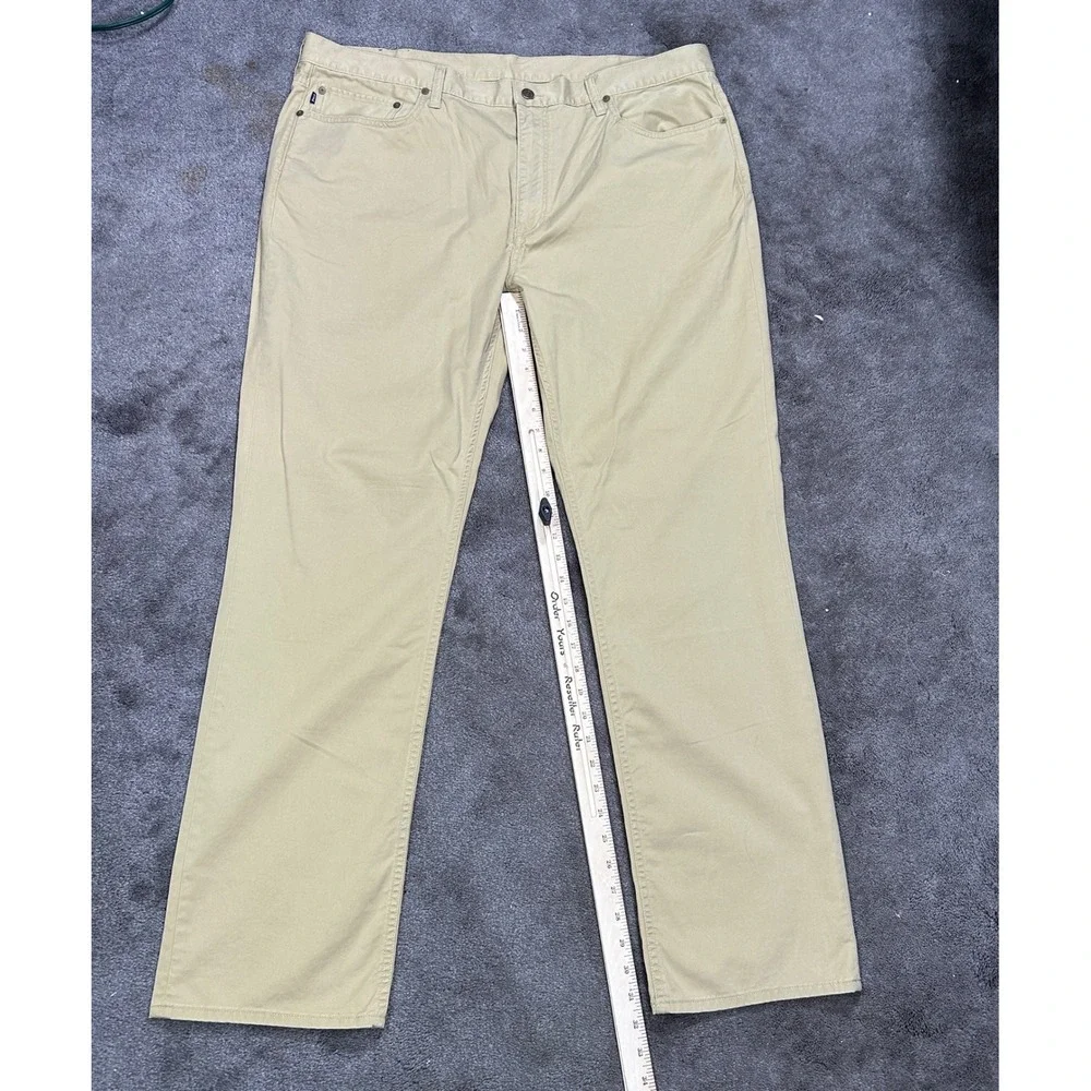 Polo Ralph Lauren Mens 40x32 Tan Khaki Five Pocket Straight‎ Leg Chino Pants